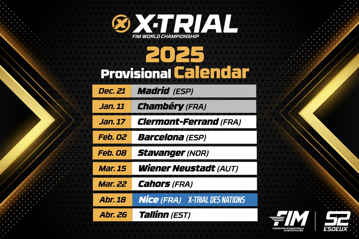 World Championship 2025 Calendar Update World Championship 2025 Calendar Update